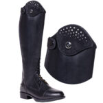 Botte d'équitation QHP Romy avec dessus interchangeable Fade silver