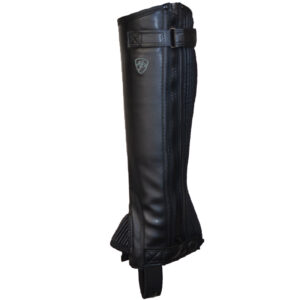 Rider Pro Mini-Chaps Aspect Cuir Noir