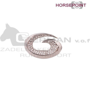 Horsepoint Plastronspeld Strass Tornado Zilver