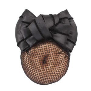 Horka Haarstrik Met Klem Satijn Zwart