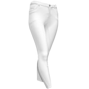 Montar Rijbroek Silver Siliconen Zitvlak Kids Wit