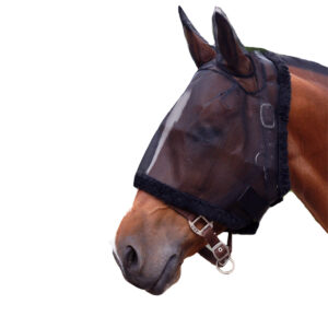 QHP Fly Mask With Ears Black