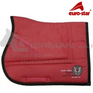 Euro-Star Zadeldek Simileather Design Chili Red/Ebony