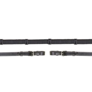 BR Linnen Antislip Teugels Ronde Gesp, Gespsluiting, 19 mm Zwart/Zilver