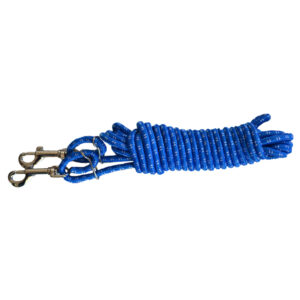 BR Longeerbijzettouw Met Musketons Blauw