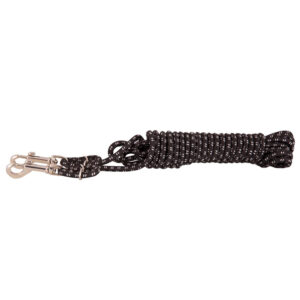 BR Longeerbijzettouw Met Musketons Zwart