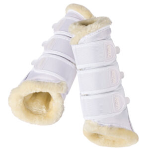 Eskadron Tendon Boots Faux Fur White