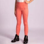 Voorzijde lifestyle foto Harry's Horse Equitights Rookie Full Grip Kids Roze