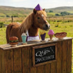 Sfeerfoto Paardenspeelgoed QHP Snackcounter Hamburger