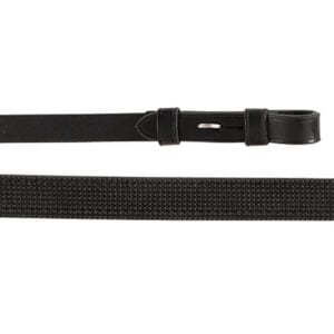 Leren BR Grip Teugels zwart/zilver