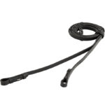 Productfoto Leren BR Grip Teugels Met Stops Zwart/Zilver