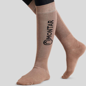 Paardrijsokken Montar Logo Dusty Rose