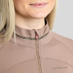 Detail kraag met steentjes Vest Montar MoVeronica Crystal Nougat Brown