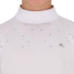 Strass detail Wedstrijdshirt QHP Amilara Junior Wit