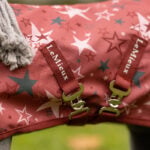 Detail kruissingels Toy Pony Printed Ripstop Rug LeMieux Spiced Earth
